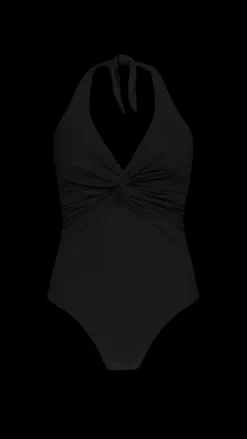 Solid Halter Shaping One Piece